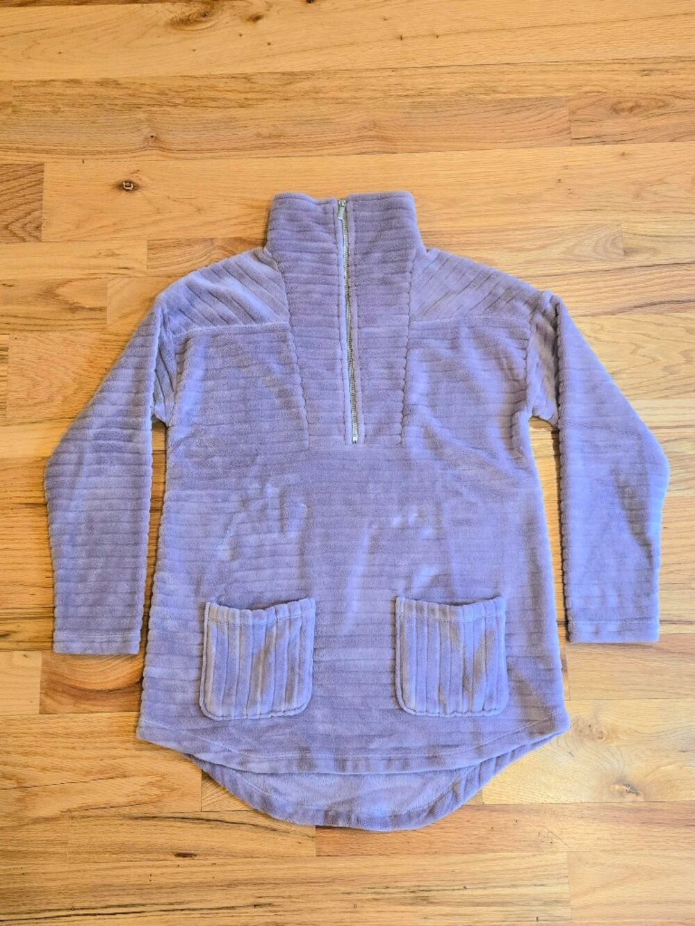 Soft Surroundings Frost Fleece Pullover Womens Size Medium 1/4 Zip Pockets Soft